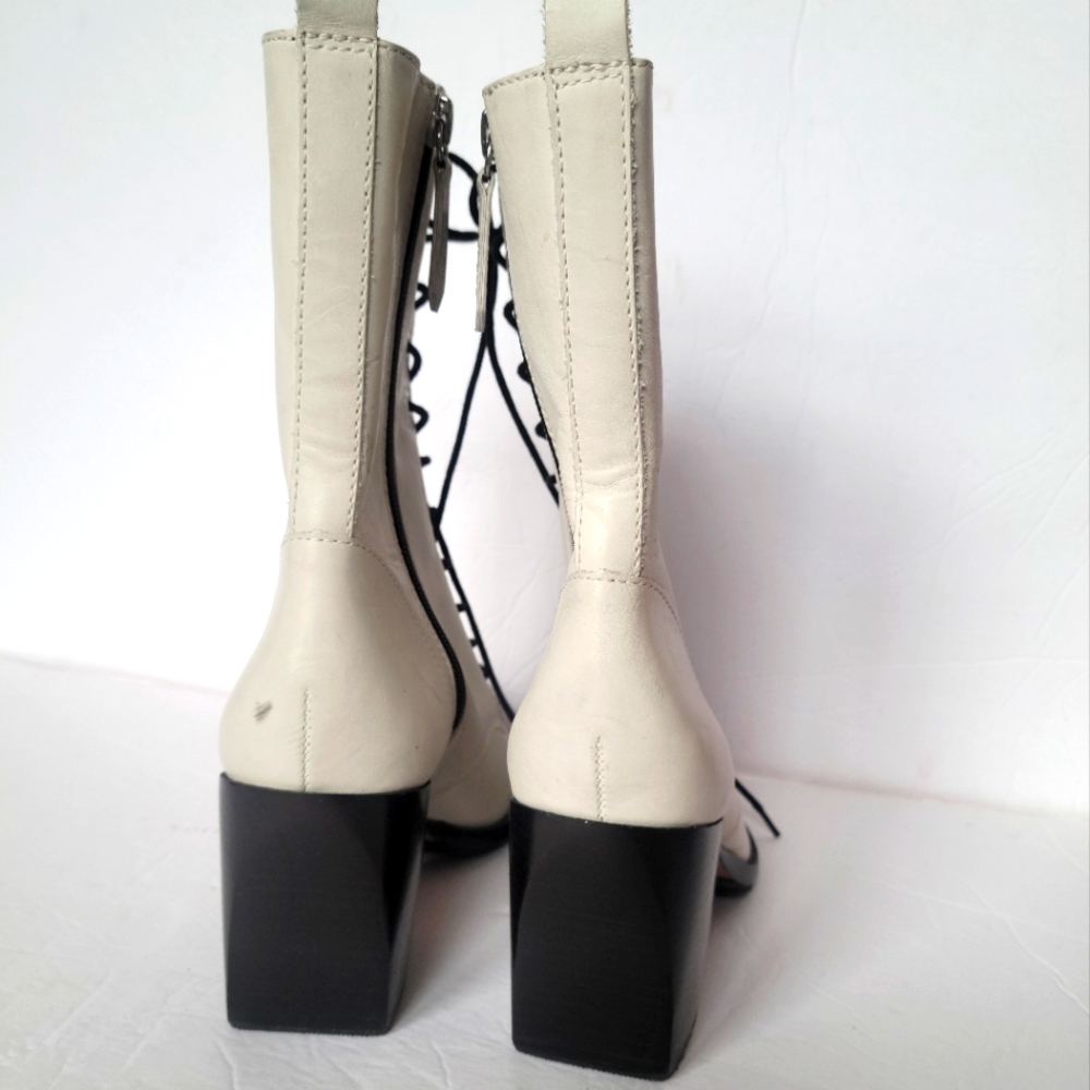 SCHUTZ LACE-UPHEELED BOOT LEATHER - Picture 6 of 7